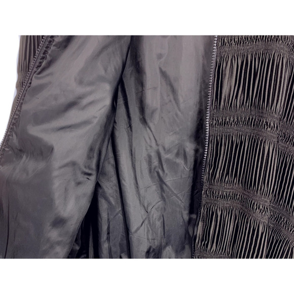 Vintage 1980's GDT Too Unusual Black Pleated Bomber Jacket Korea OSFM - Picture 7 of 8